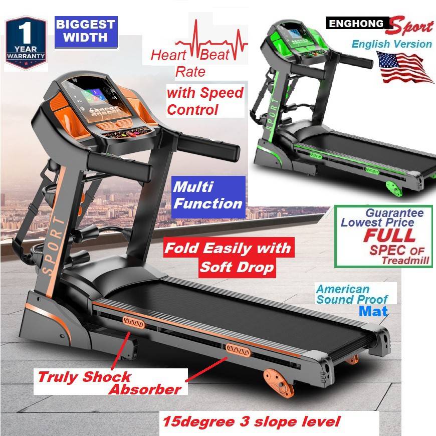 HIGHEST SPEC FULLY EQUIPPED treadmill Running Exercise Machine AT
