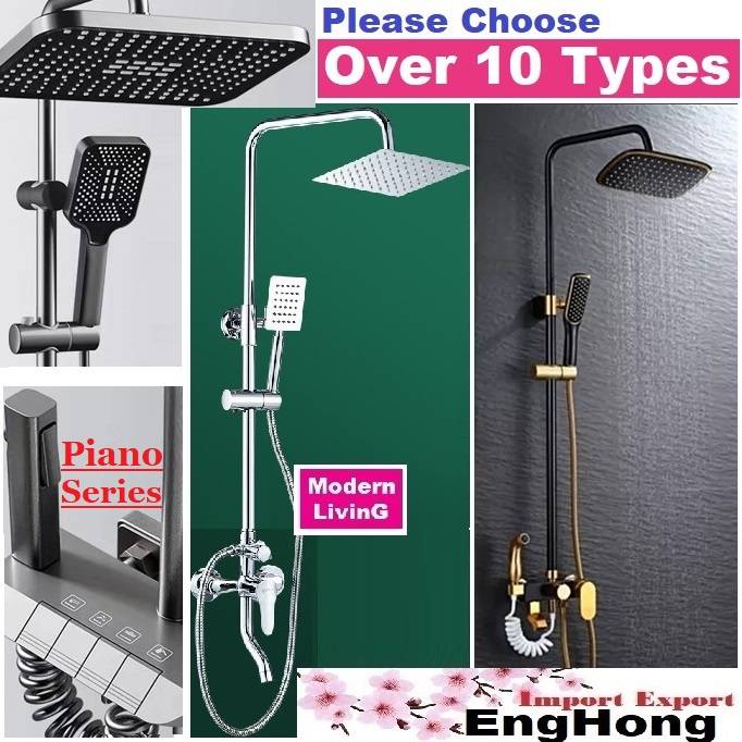 EngHong Multifunction Stainless Steel Shower Set (3 in 1) Round Shape