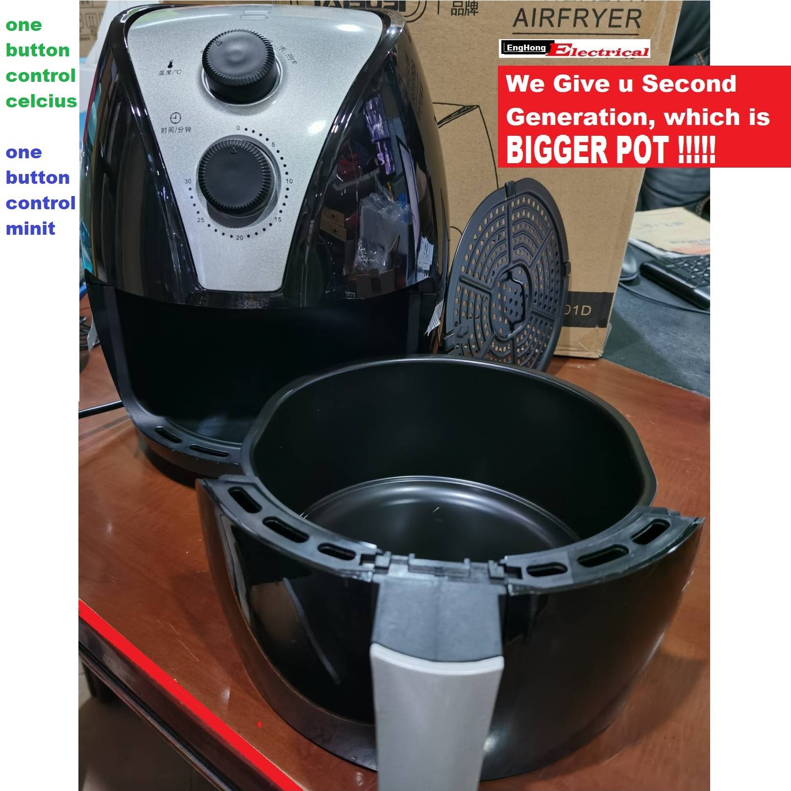 {5000PC Big Offer!!! Powerful & Biggest Air Fryer with German